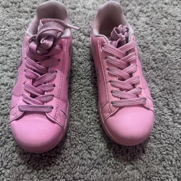 Other - Preloved Barbie Pink Lace-Up Sneakers
